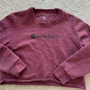 Pure Barre Cropped Sweatshirt - Mauve